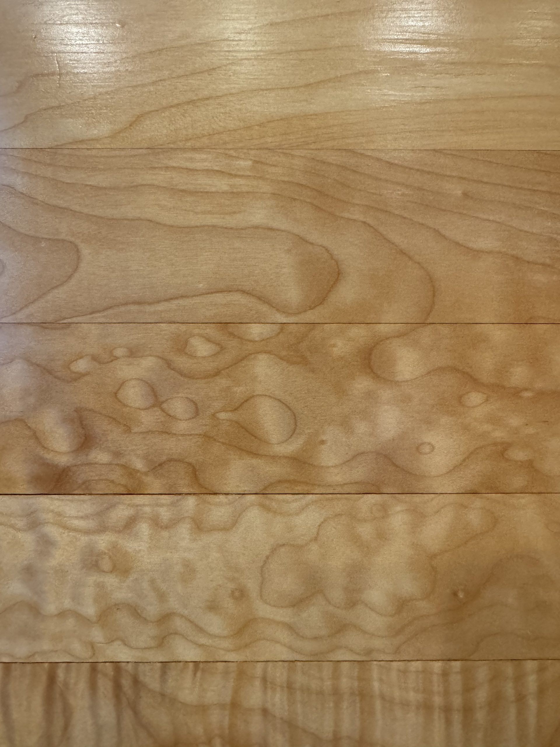 5 x 3/4 Quilted Curly Maple – Sq Edge